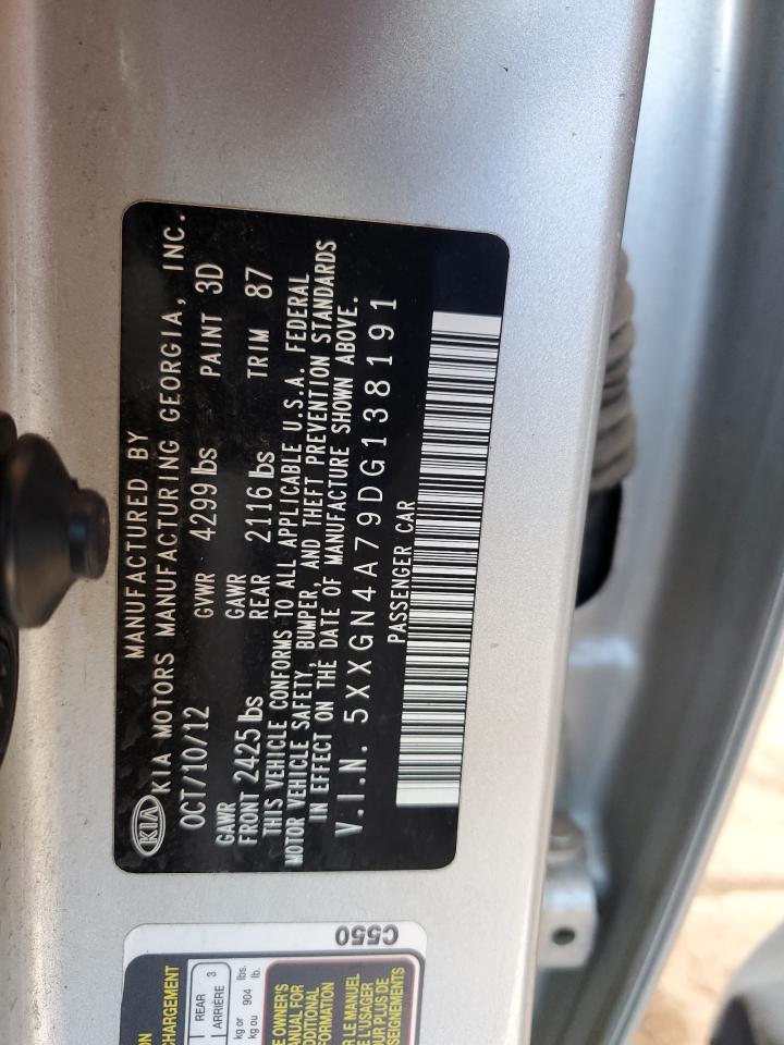 2013 Kia Optima Ex VIN: 5XXGN4A79DG138191 Lot: 82447375