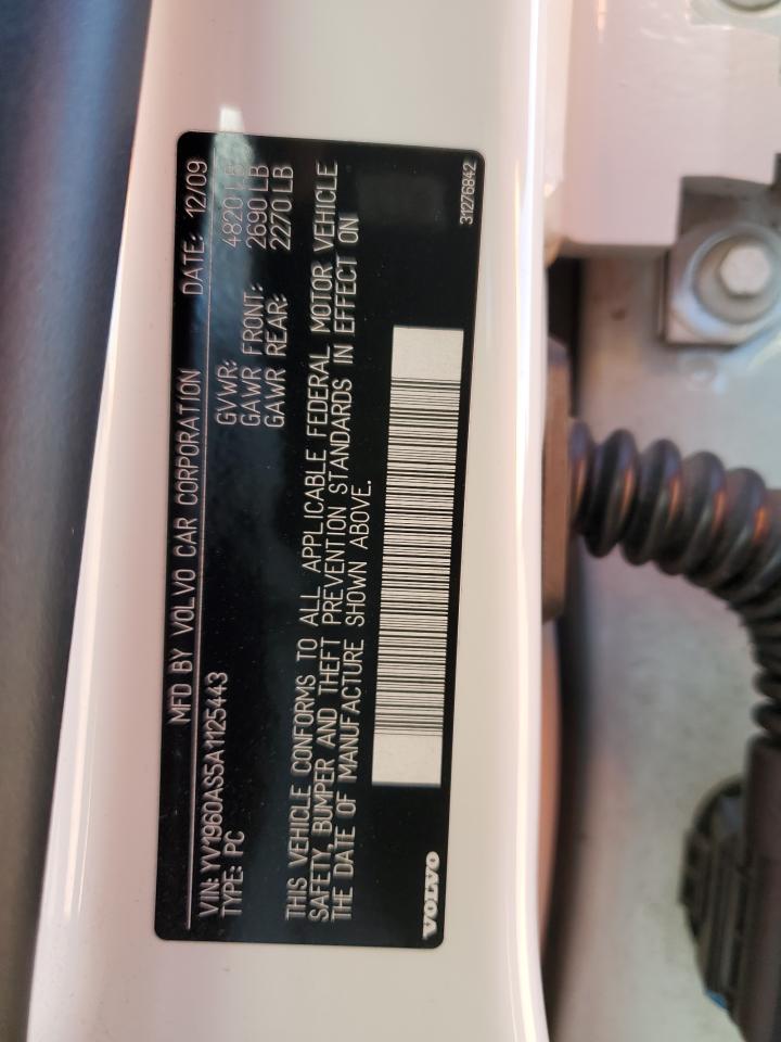 2010 Volvo S80 3.2 VIN: YV1960AS5A1125443 Lot: 86679755