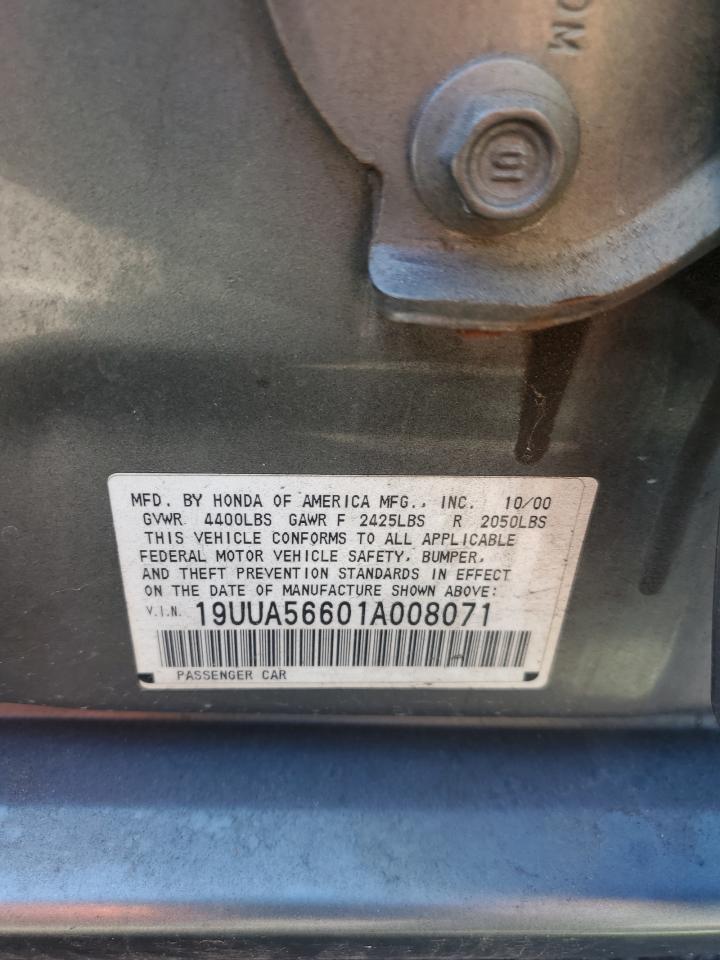 2001 Acura 3.2Tl VIN: 19UUA56601A008071 Lot: 90525475