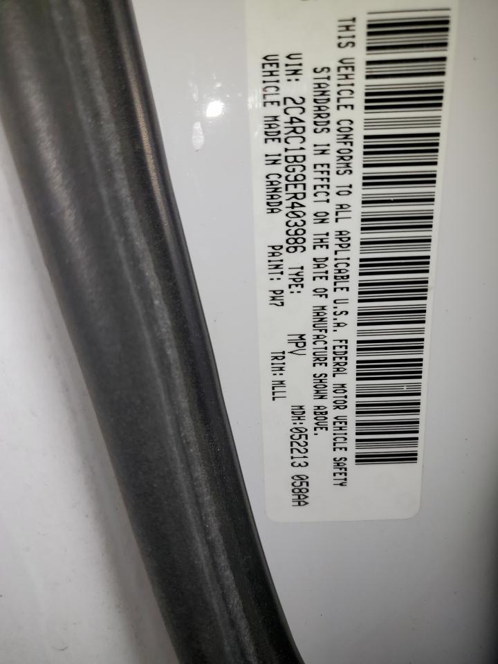 2014 Chrysler Town & Country Touring VIN: 2C4RC1BG9ER403986 Lot: 86723835