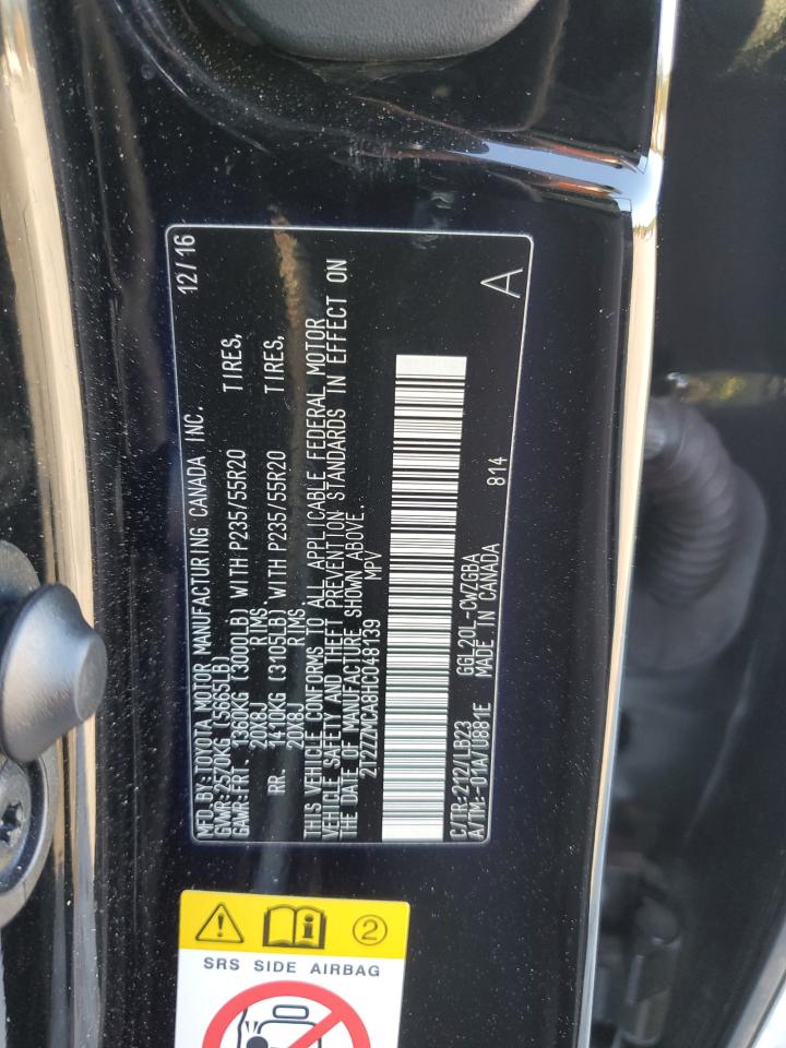 2017 Lexus Rx 350 Base VIN: 2T2ZZMCA8HC048139 Lot: 84993195