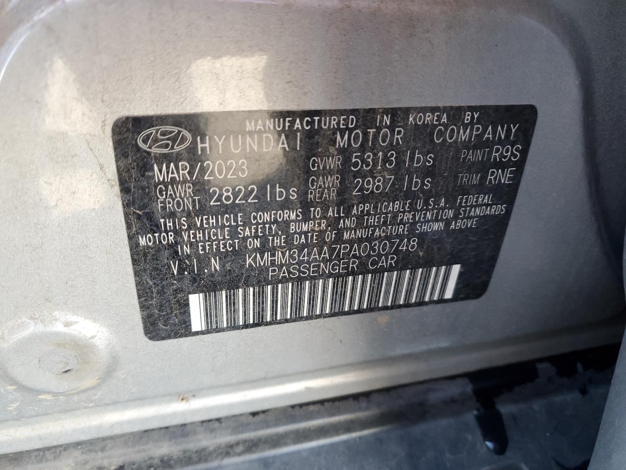 2023 Hyundai Ioniq 6 Sel VIN: KMHM34AA7PA030748 Lot: 90097545