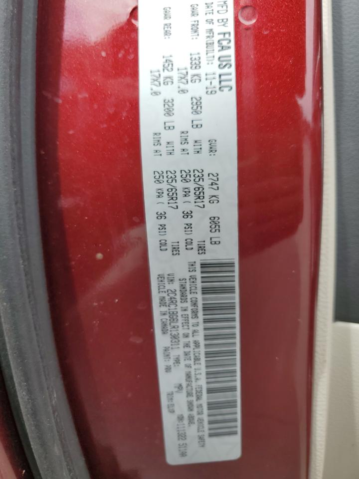 2020 Chrysler Pacifica Touring L VIN: 2C4RC1BG6LR130311 Lot: 86054025