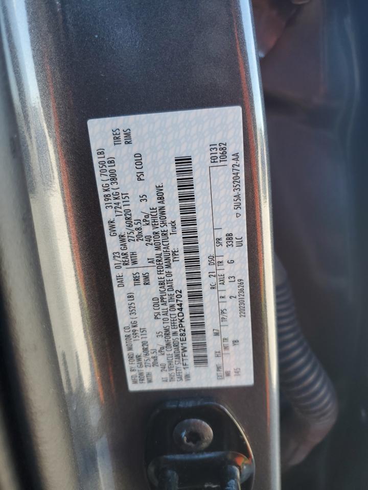 2023 Ford F150 Supercrew VIN: 1FTFW1E82PKD44702 Lot: 90310825