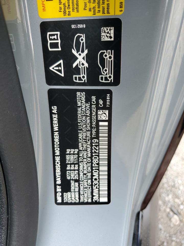 2023 BMW M240Xi VIN: 3MW53CM01P8D12219 Lot: 90374005