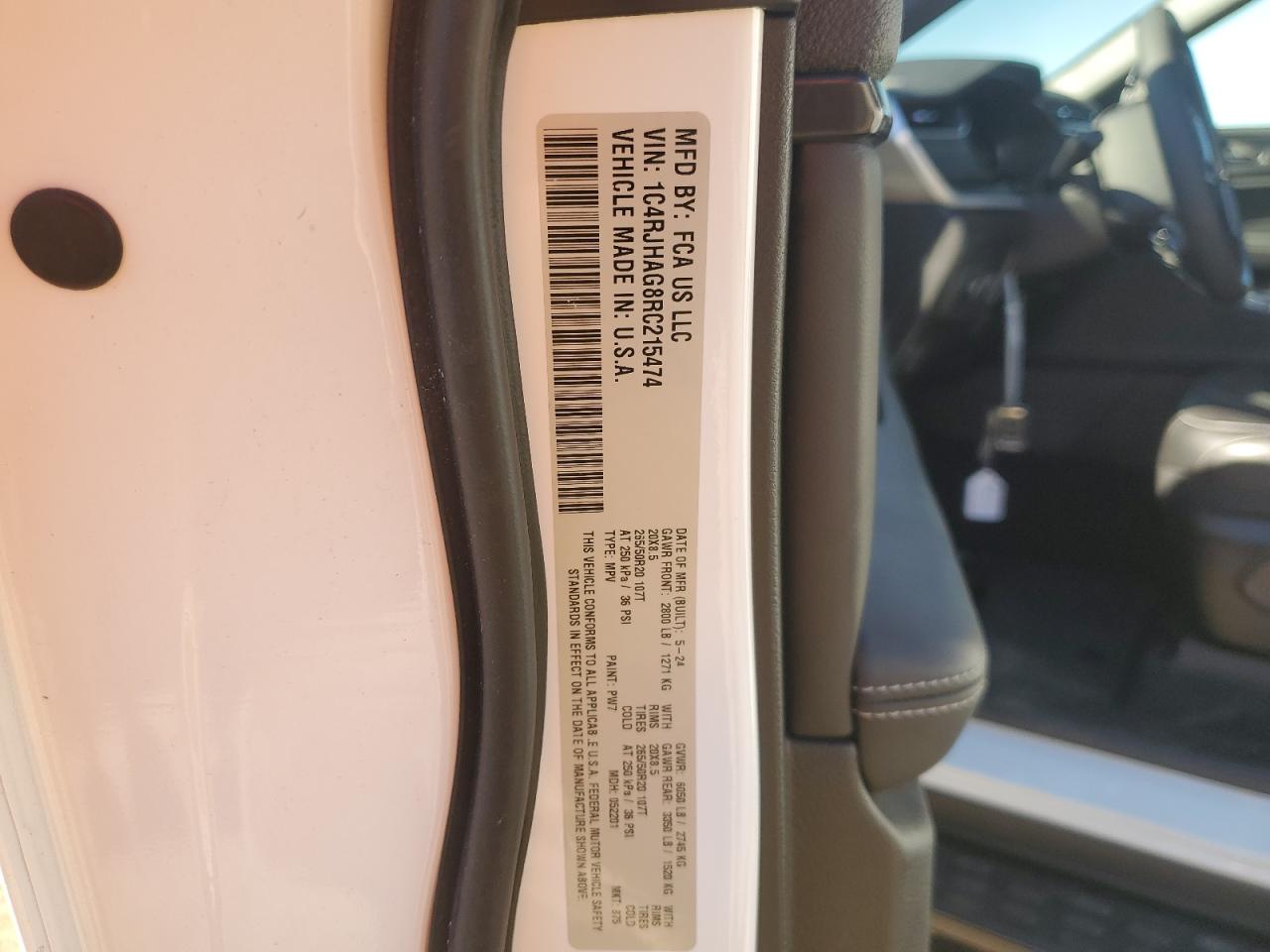 2024 Jeep Grand Cherokee Laredo VIN: 1C4RJHAG8RC215474 Lot: 80548945