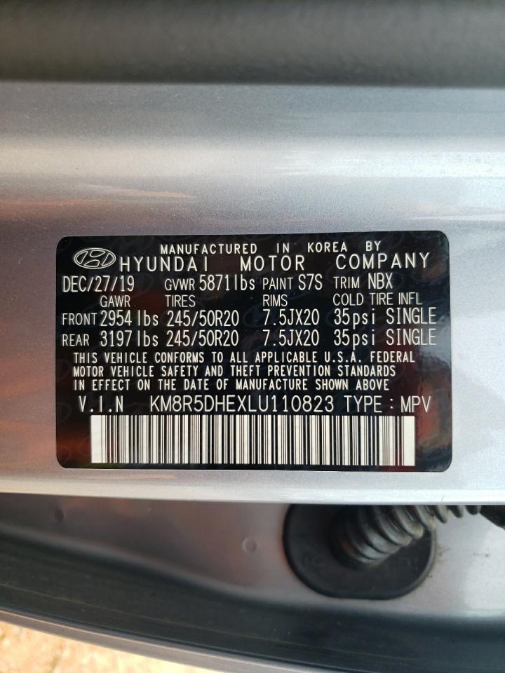 2020 Hyundai Palisade Limited VIN: KM8R5DHEXLU110823 Lot: 85558205