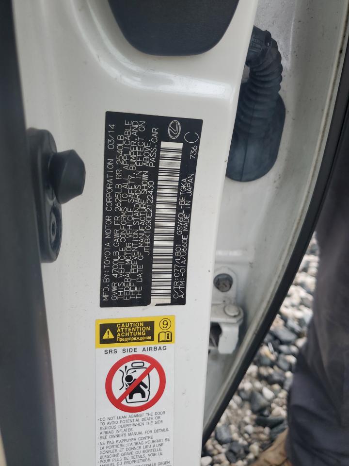 2014 Lexus Es 350 VIN: JTHBK1GG0E2122430 Lot: 85132735