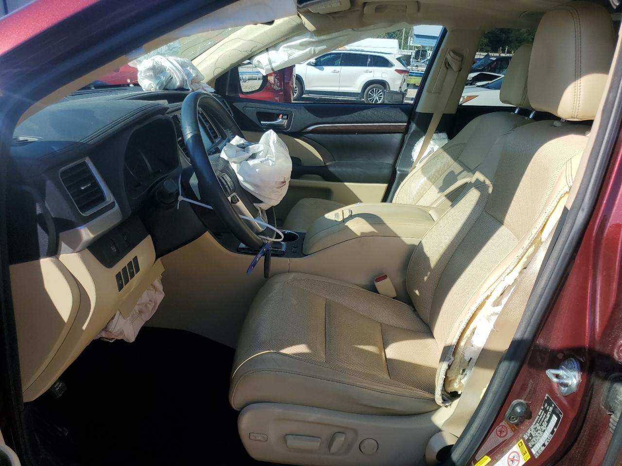 2016 Toyota Highlander Limited VIN: 5TDYKRFH0GS158618 Lot: 86126055