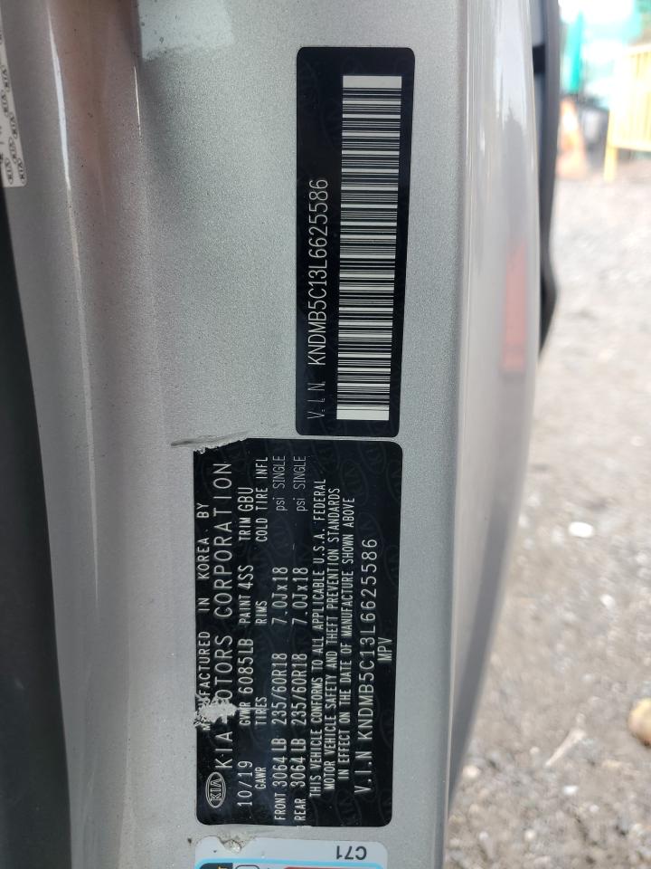 2020 Kia Sedona Lx VIN: KNDMB5C13L6625586 Lot: 89470845