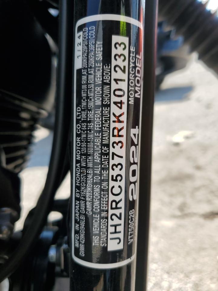 2024 Honda Vt750 C2B VIN: JH2RC5373RK401233 Lot: 81919065