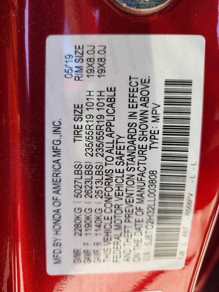 2020 Acura Rdx VIN: 5J8TC2H32LL003808 Lot: 90788305