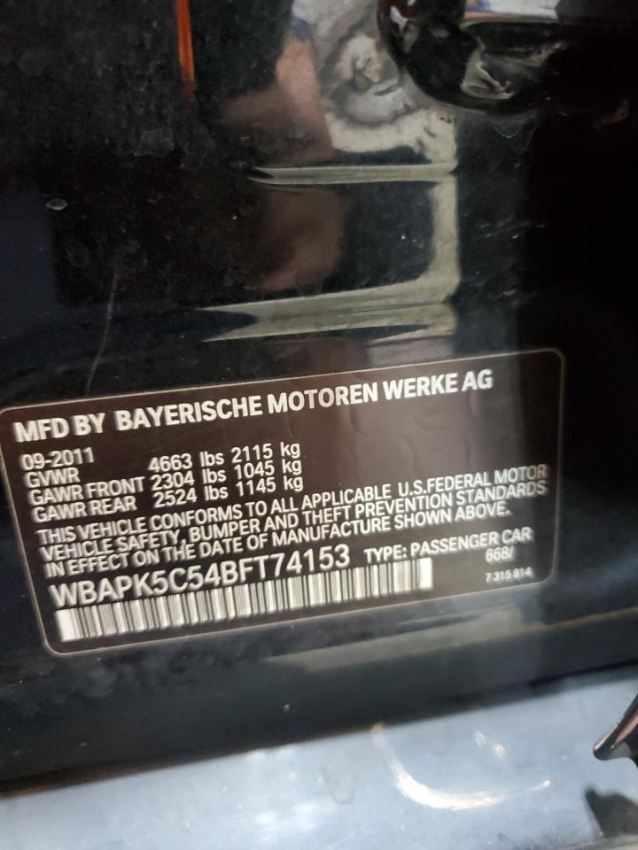 2011 BMW 328 Xi Sulev VIN: WBAPK5C54BFT74153 Lot: 84883885
