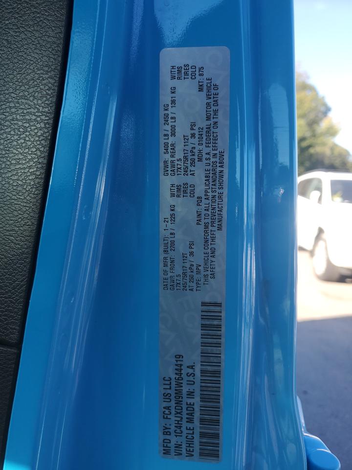 2021 Jeep Wrangler Unlimited Sport VIN: 1C4HJXDN9MW644419 Lot: 84586255