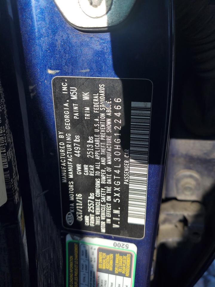 2017 Kia Optima Lx VIN: 5XXGT4L30HG122466 Lot: 84255465