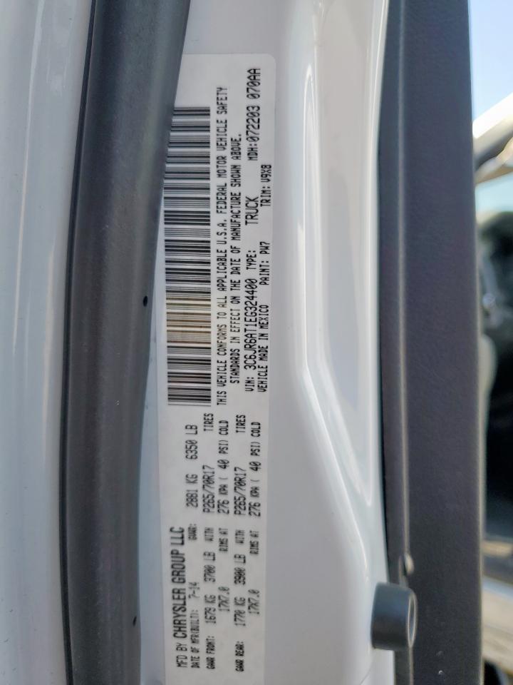 2014 Ram 1500 St VIN: 3C6JR6AT1EG324400 Lot: 86206425