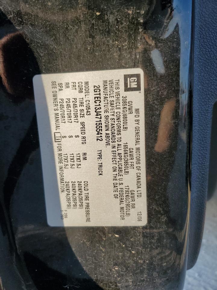 2007 GMC New Sierra C1500 VIN: 2GTEC13J471555412 Lot: 81993315