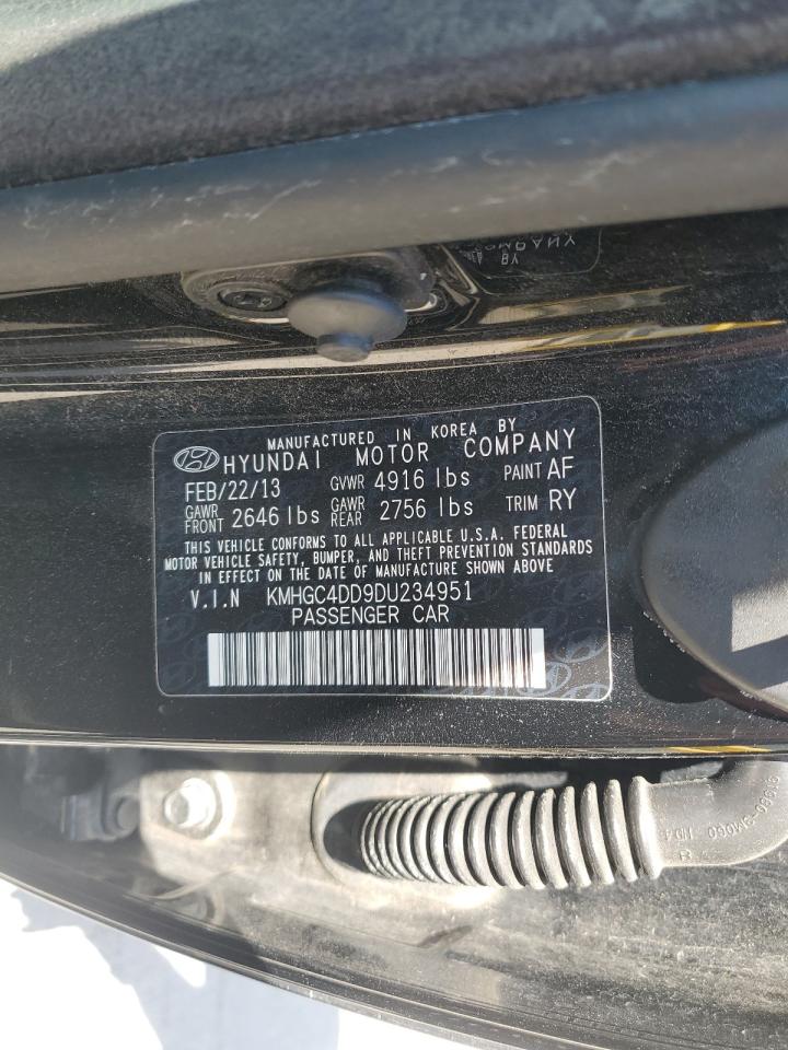 2013 Hyundai Genesis 3.8L VIN: KMHGC4DD9DU234951 Lot: 84370405