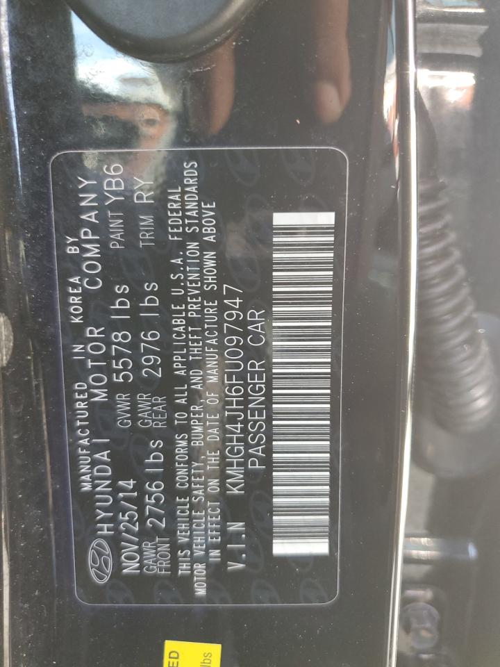 2015 Hyundai Equus Signature VIN: KMHGH4JH6FU097947 Lot: 84484955