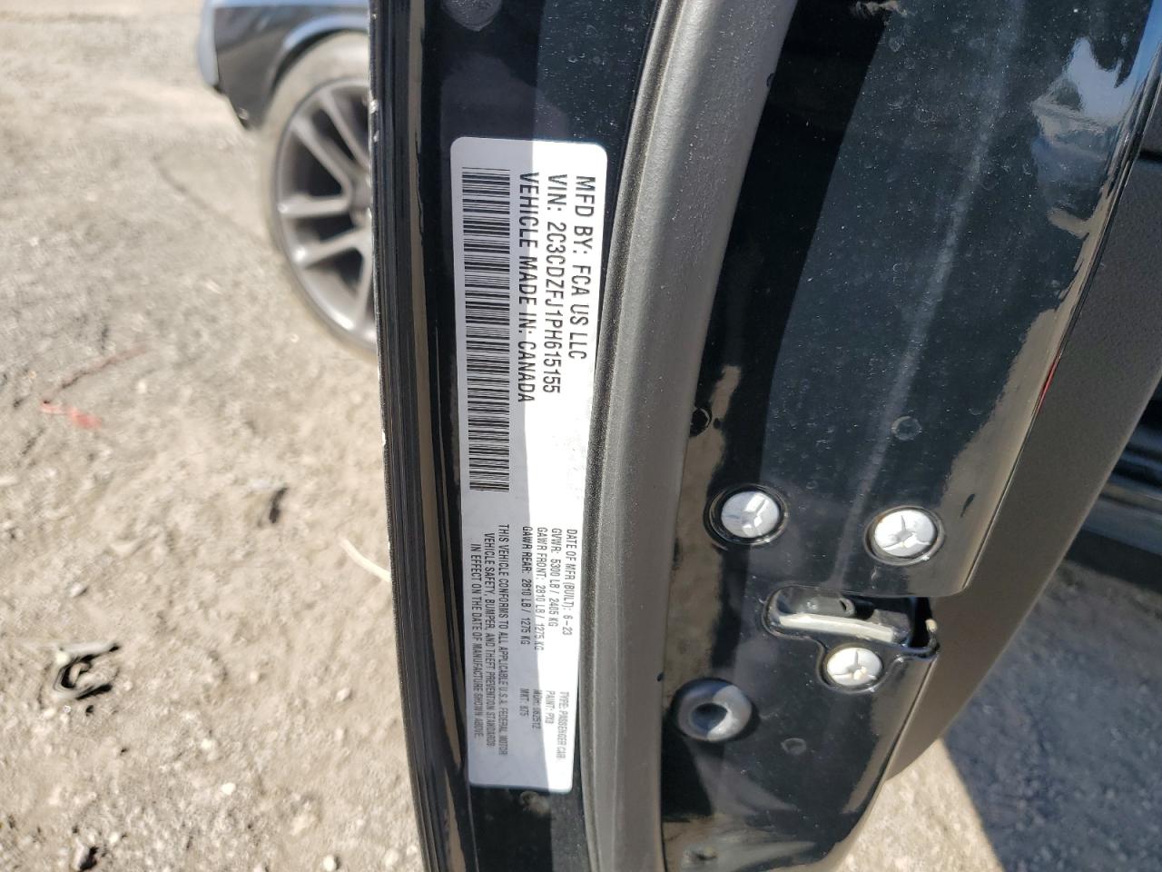 2023 Dodge Challenger R/T Scat Pack VIN: 2C3CDZFJ1PH615155 Lot: 90533615