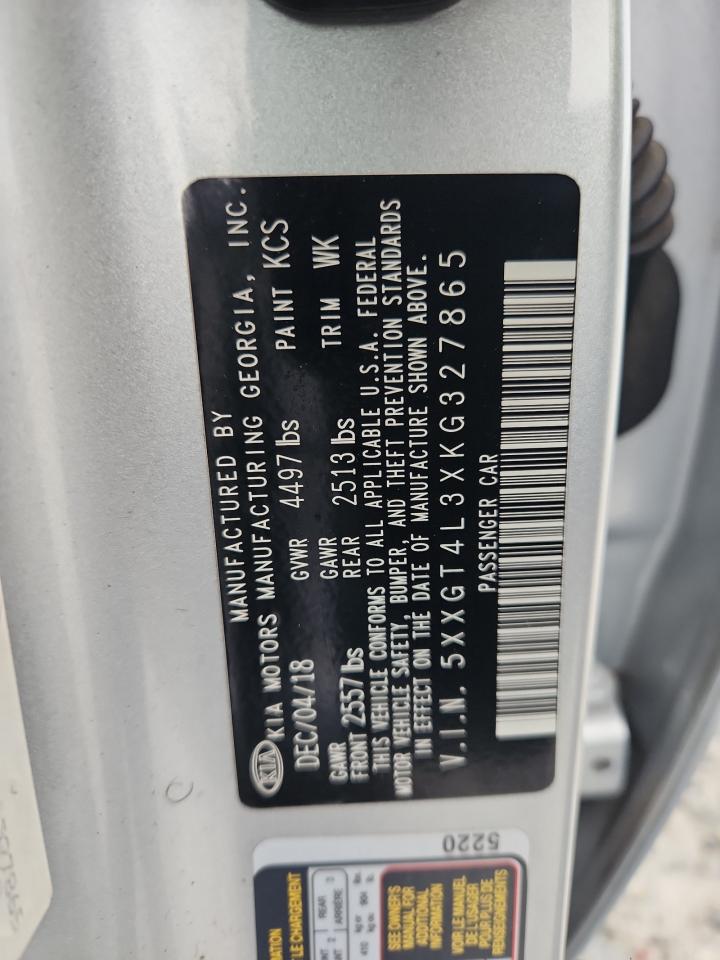 2019 Kia Optima Lx VIN: 5XXGT4L3XKG327865 Lot: 85324525