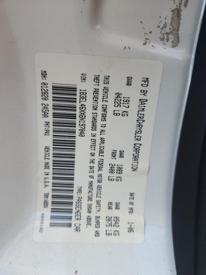 2006 Dodge Stratus Sxt VIN: 1B3EL46XX6N197040 Lot: 87235055