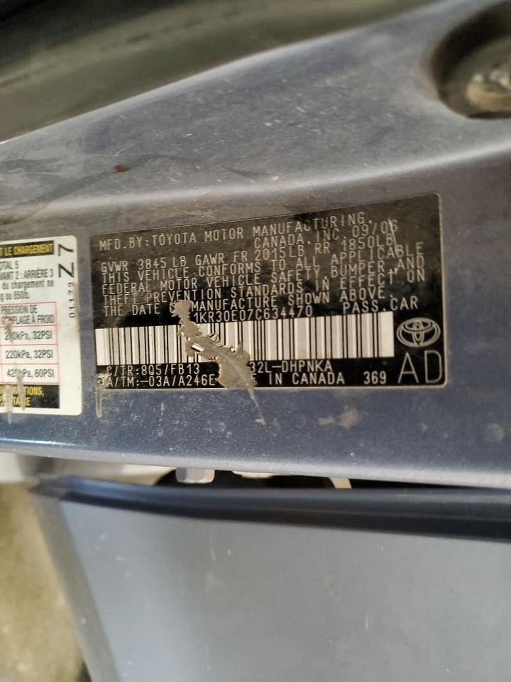 2007 Toyota Corolla Matrix Xr VIN: 2T1KR30E07C634470 Lot: 81984865