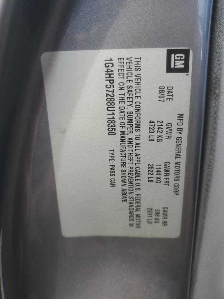 2008 Buick Lucerne Cx VIN: 1G4HP57288U118350 Lot: 85492375