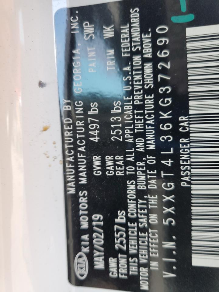 2019 Kia Optima Lx VIN: 372690 Lot: 86592905