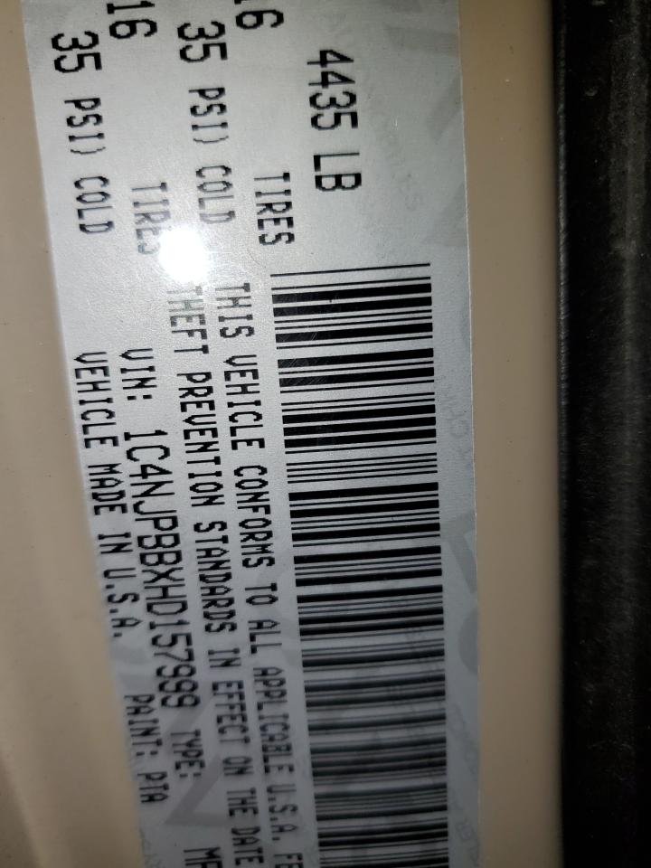 2017 Jeep Patriot Sport VIN: 1C4NJPBBXHD157999 Lot: 86725925