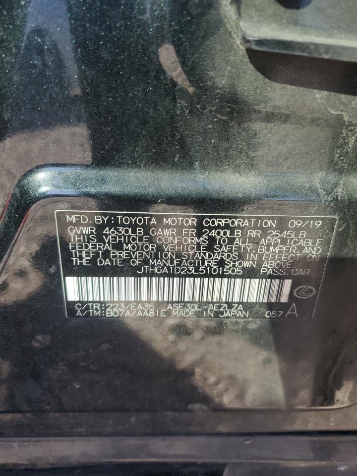 2020 Lexus Is 300 F Sport VIN: JTHGA1D23L5101505 Lot: 86624225