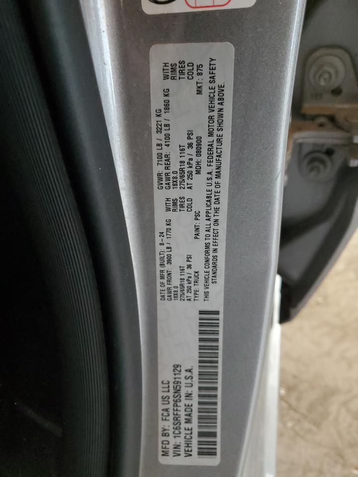 2025 Ram 1500 Big Horn/Lone Star VIN: 1C6SRFFP6SN591129 Lot: 82102165