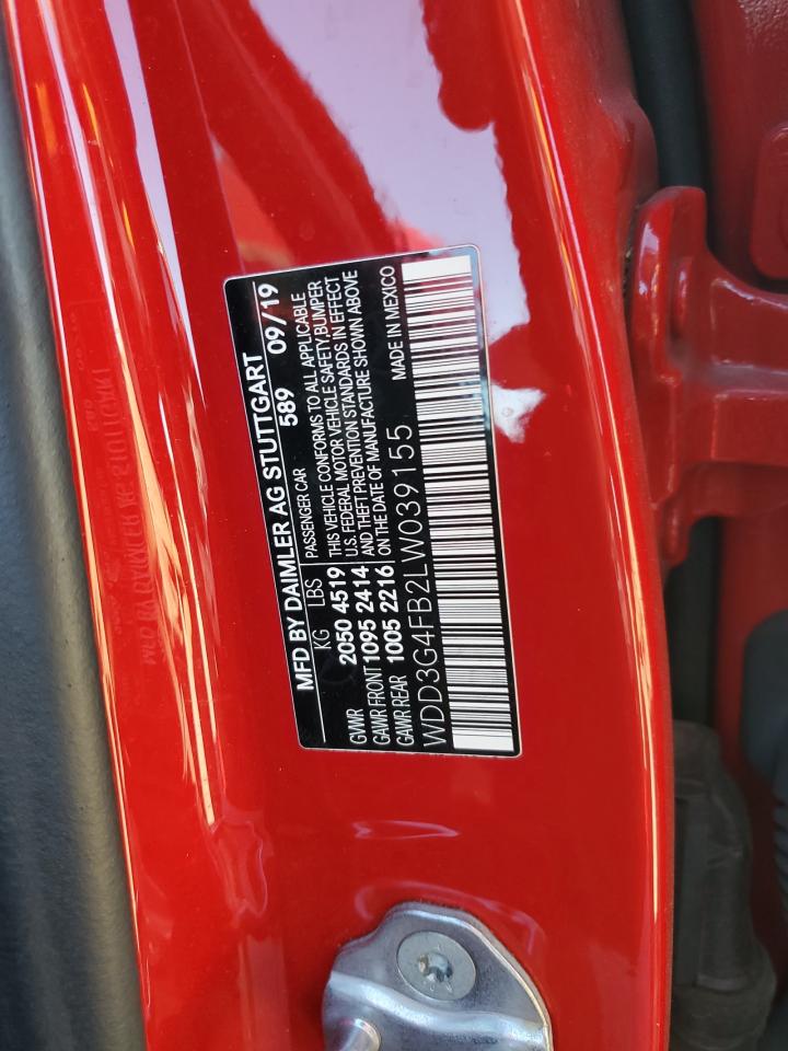 2020 Mercedes-Benz A 220 4Matic VIN: WDD3G4FB2LW039155 Lot: 82704745