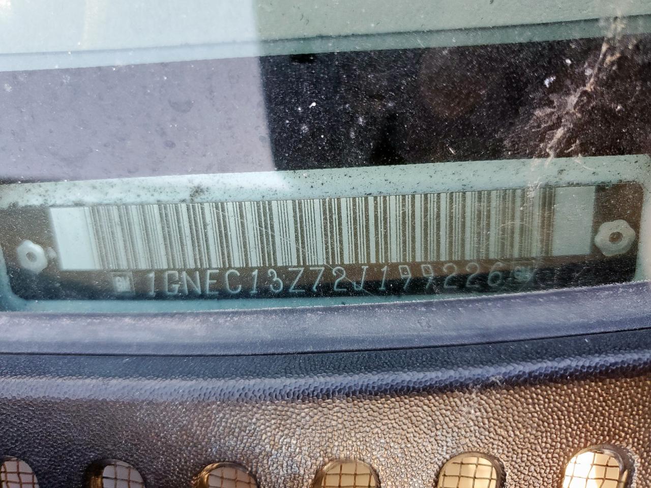 2002 Chevrolet Tahoe C1500 VIN: 1GNEC13Z72J199226 Lot: 90643225