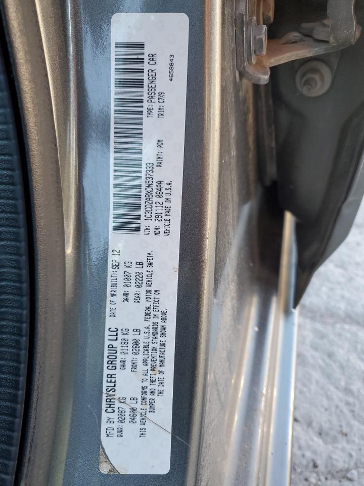 2013 Dodge Avenger Se VIN: 1C3CDZABXDN537333 Lot: 89735335