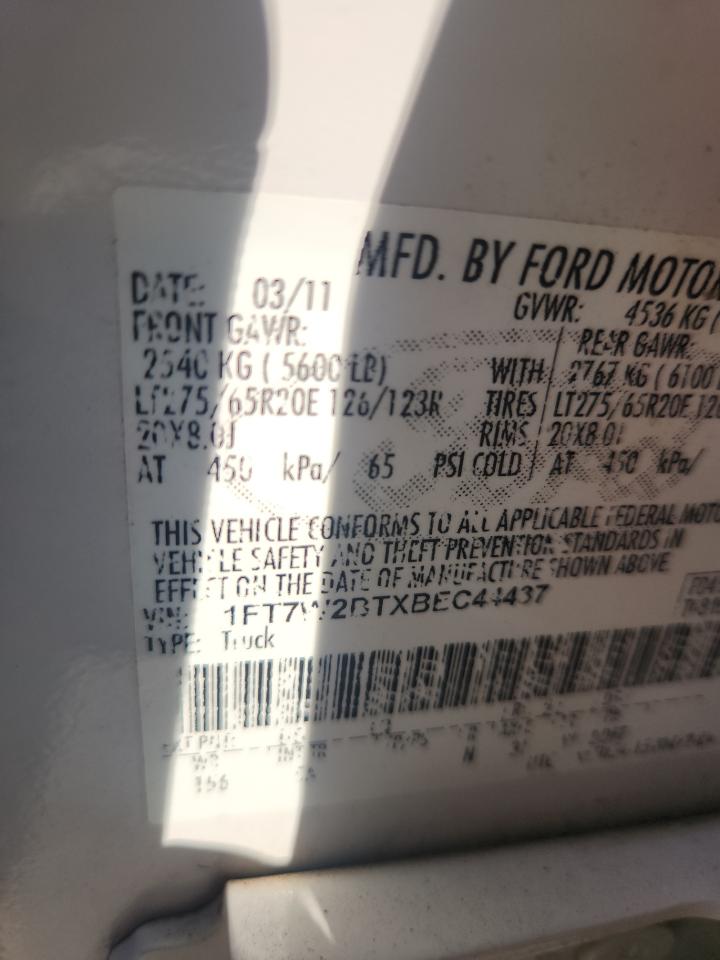 2011 Ford F250 Super Duty VIN: 1FT7W2BTXBEC44437 Lot: 89679695
