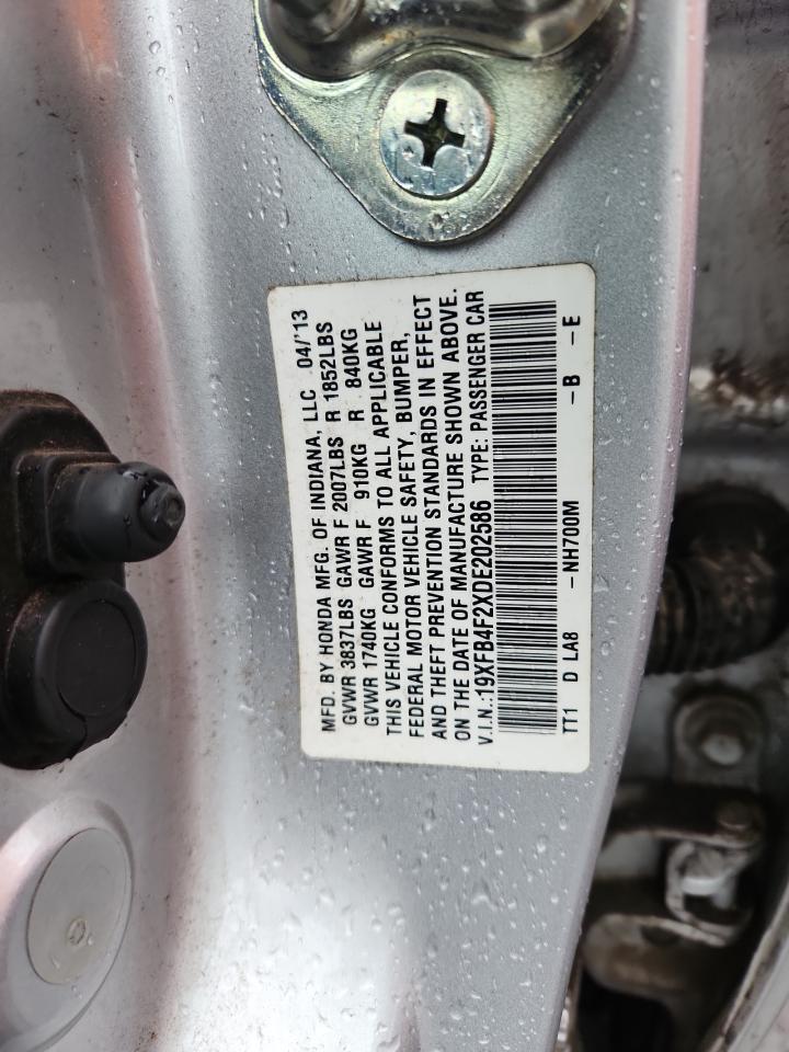 2013 Honda Civic Hybrid VIN: 19XFB4F2XDE202586 Lot: 71558195