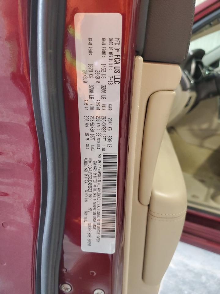 2018 Jeep Grand Cherokee Overland VIN: 1C4RJFCG8JC489683 Lot: 85956585