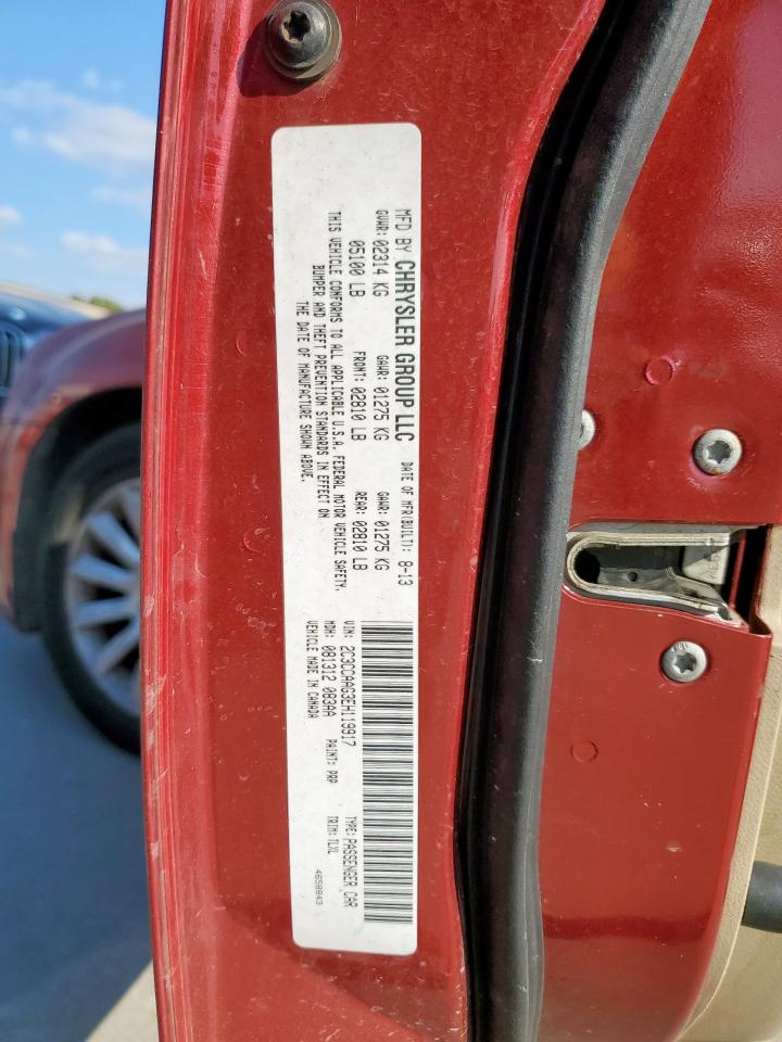 2014 Chrysler 300 VIN: 2C3CCAAG3EH119917 Lot: 85167275