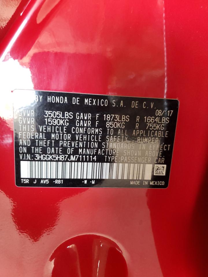 2018 Honda Fit Ex VIN: 3HGGK5H87JM711114 Lot: 82348225