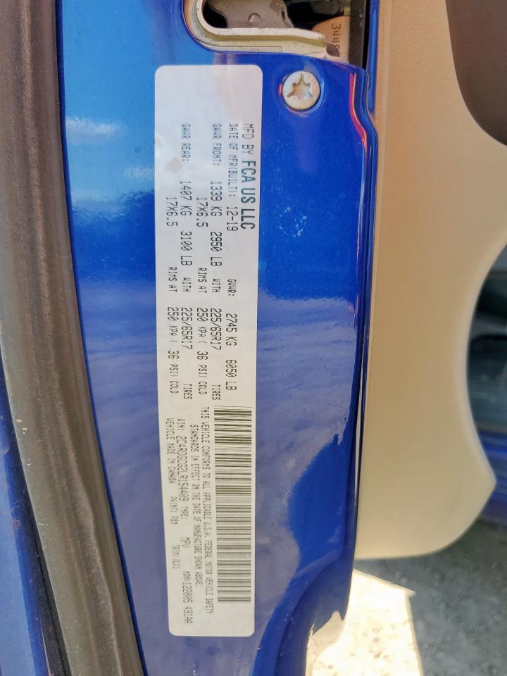 2020 Dodge Grand Caravan Sxt VIN: 2C4RDGCG2LR154409 Lot: 82278745