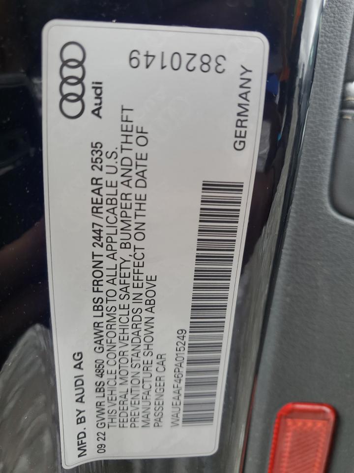2023 Audi A4 Premium Plus 45 VIN: WAUEAAF46PA015249 Lot: 89906245
