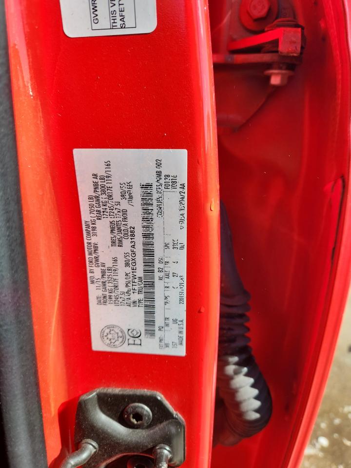 2016 Ford F150 Supercrew VIN: 1FTFW1EGXGFA31882 Lot: 90614565