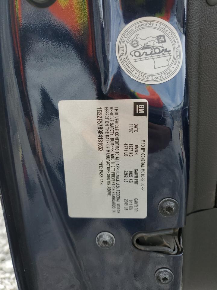 2008 Pontiac G6 Value Leader VIN: 1G2ZF57B984181652 Lot: 90508415