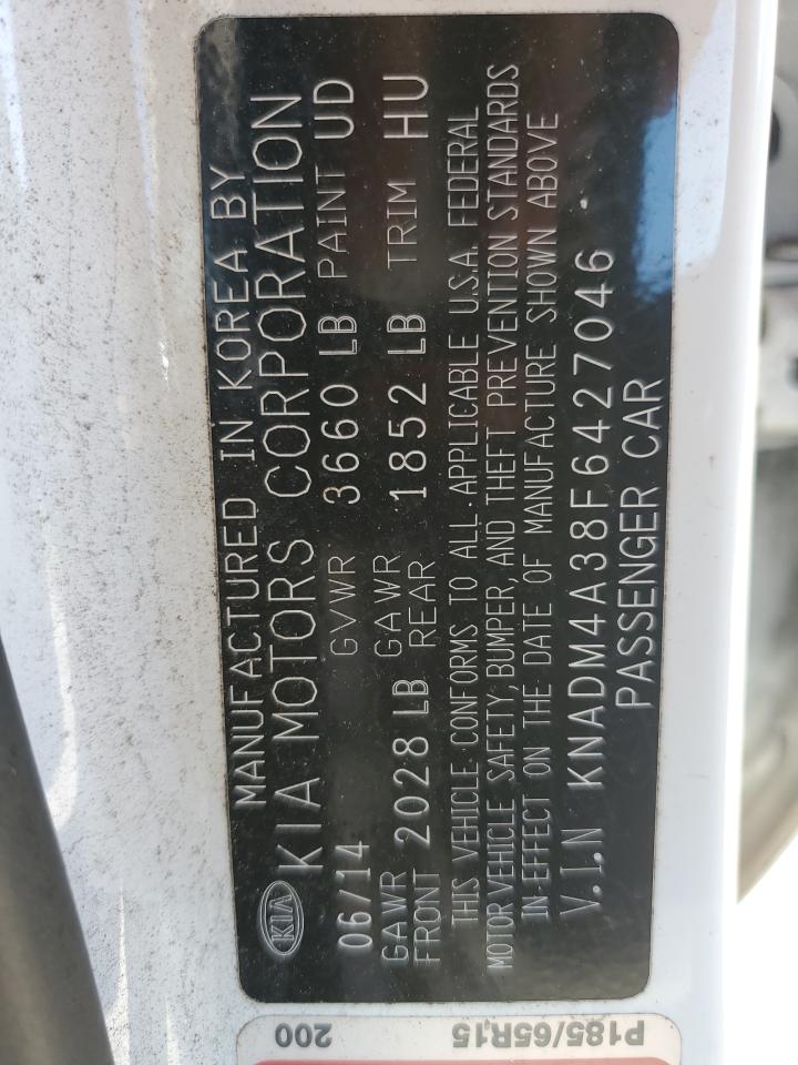 2015 Kia Rio Lx VIN: KNADM4A38F6427046 Lot: 86337785