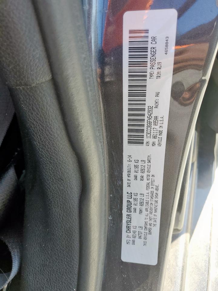 2015 Chrysler 200 S VIN: 1C3CCCBG6FN542932 Lot: 82221335