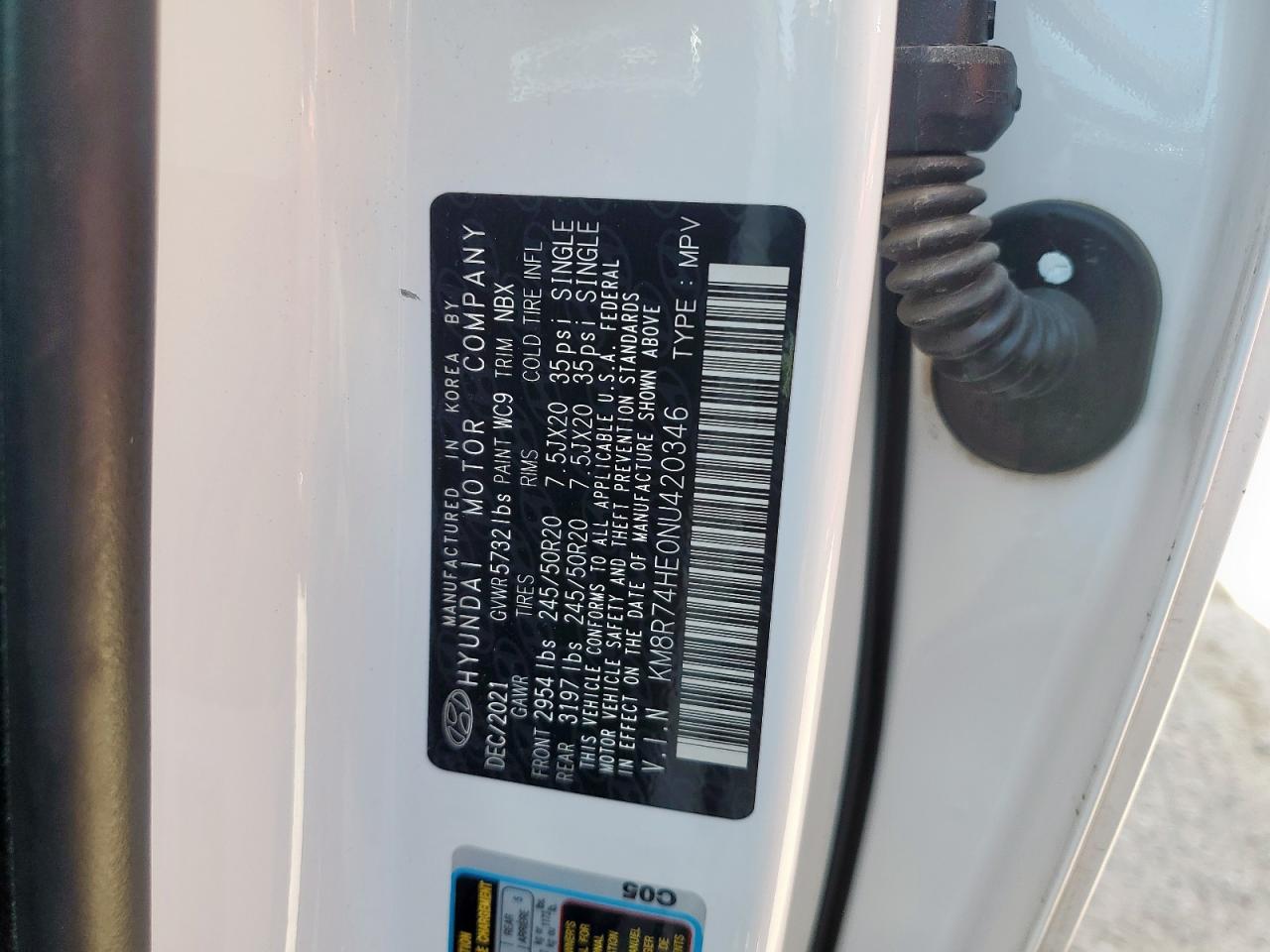 2022 Hyundai Palisade Calligraphy VIN: KM8R74HE0NU420346 Lot: 84236605