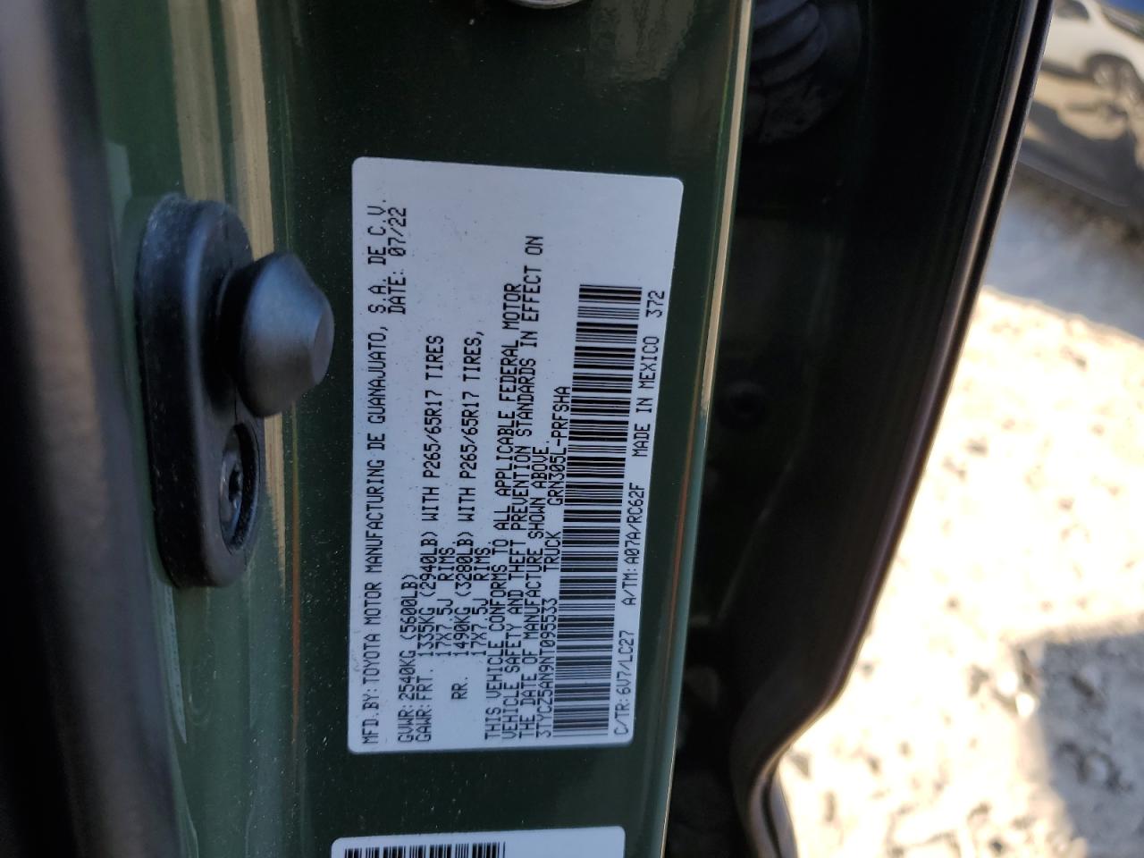 2022 Toyota Tacoma Double Cab VIN: 3TYCZ5AN9NT095533 Lot: 84938775