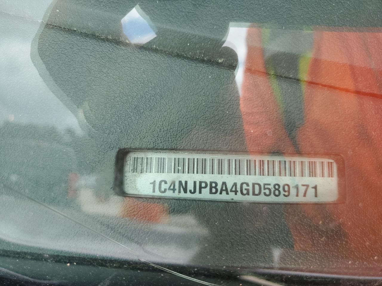 2016 Jeep Patriot Sport VIN: 1C4NJPBA4GD589171 Lot: 85663345