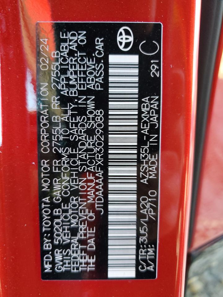 2024 Toyota Crown Xle VIN: JTDAAAAFXR3029088 Lot: 85347415